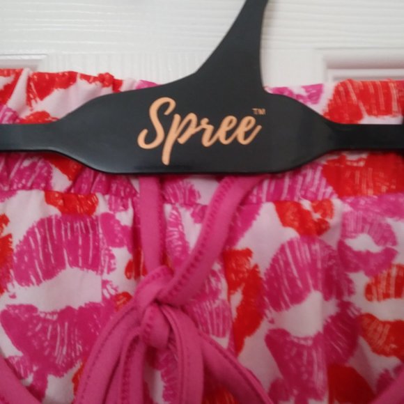 Spree 2 PC Pajama Short Fuchsia Kiss Me Size Medium - Picture 3 of 13